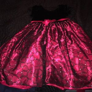 Girls black and red formal dress